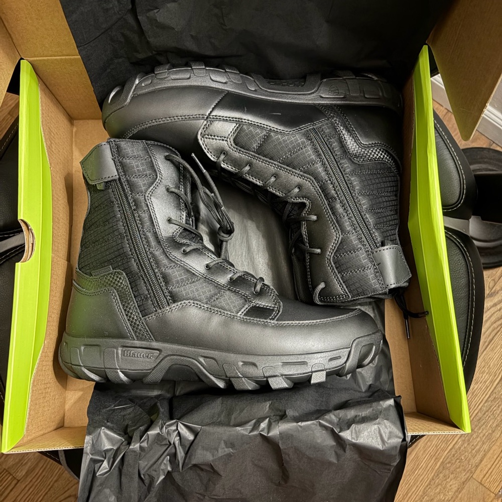 Men's Tactical Black Boots - Durable Work & Outdoor Footwear